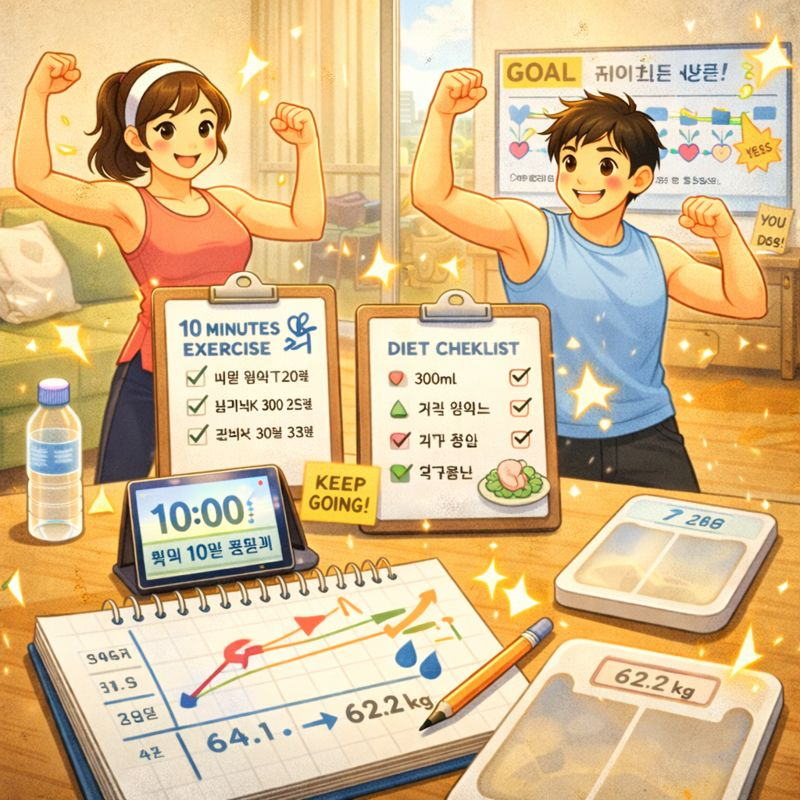 다이어트 성공을 부르는 10분 루틴 관리법