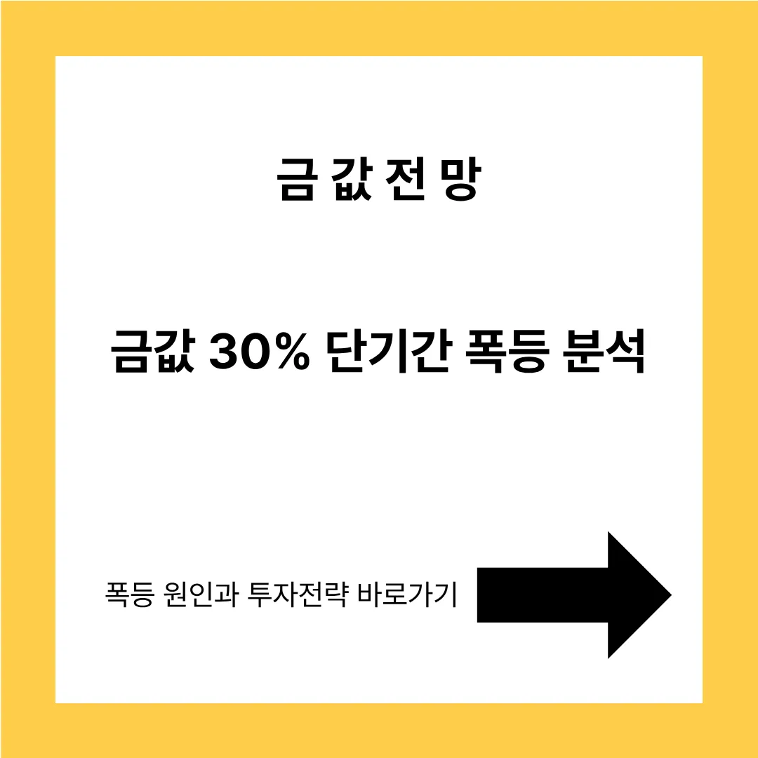 금값 전망 30%단기간 폭등 분석