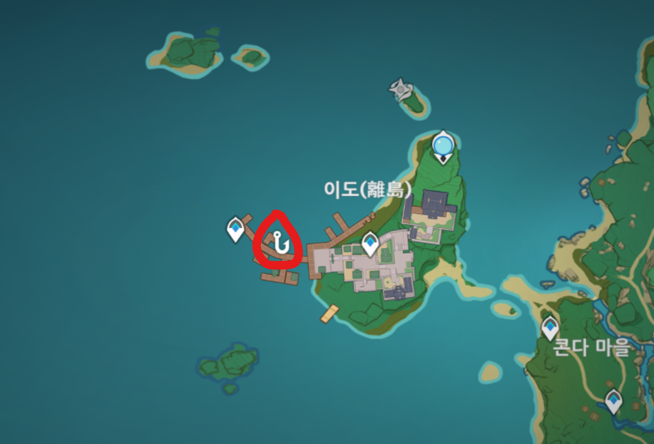 낚시 포인트 1 - 이나즈마 이도