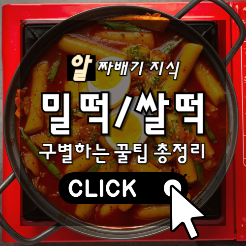 알짜배기 지식 밀떡/쌀떡 구별하는 꿀팁 총정리 썸네일