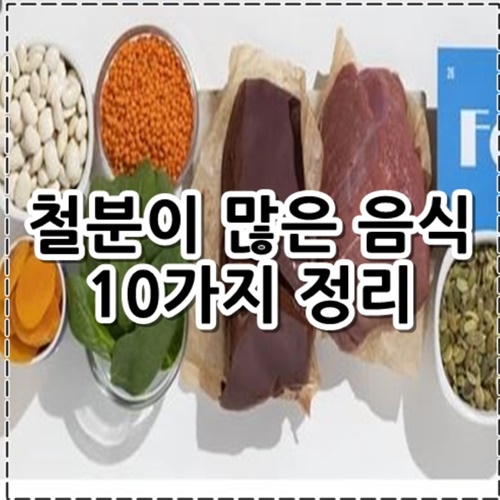 철분이 많은 음식 10가지