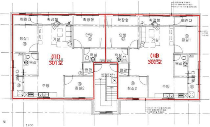전주지방법원2022타경543 호별배치도 및 내부구조도