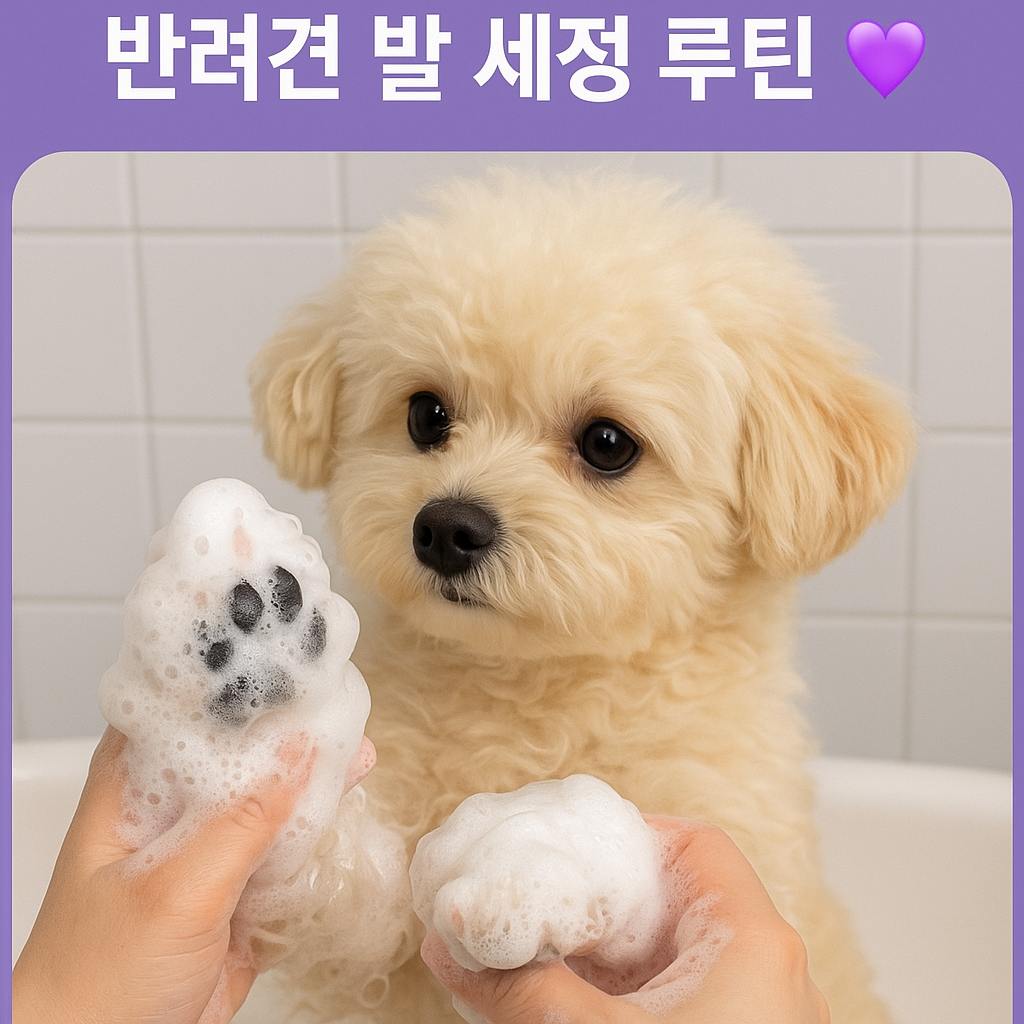 반려견 발 세정