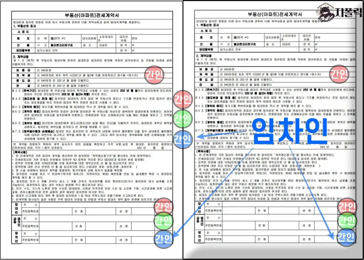 부동산-아파트-전세-계약서-계약갱신-양식-임차인