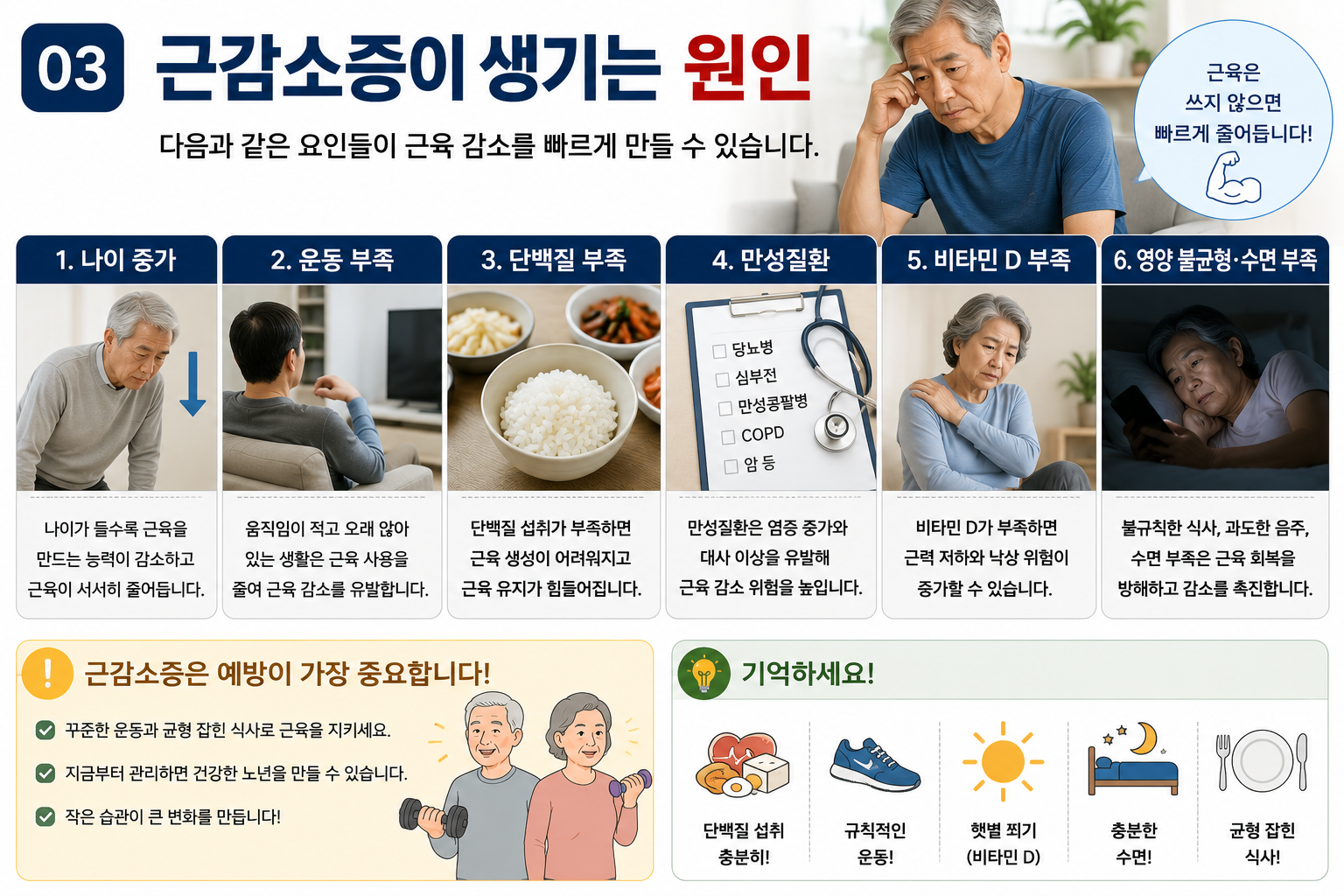 근감소증이 생기는 원인