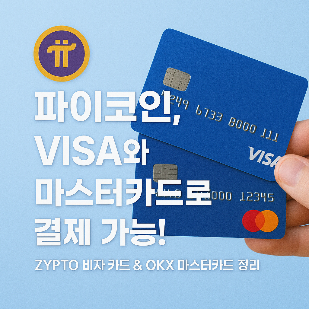 파이코인, VISA와 마스터카드로 결제 가능! ZYPTO 비자 카드 & OKX 마스터카드 정리