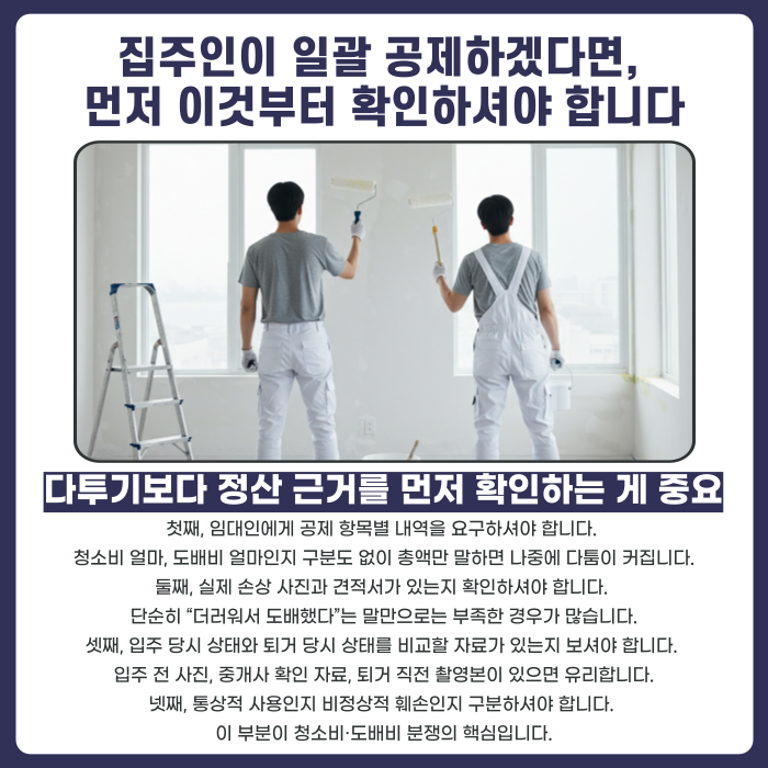 집주인이 일괄 공제하겠다면, 먼저 이것부터 확인하셔야 합니다