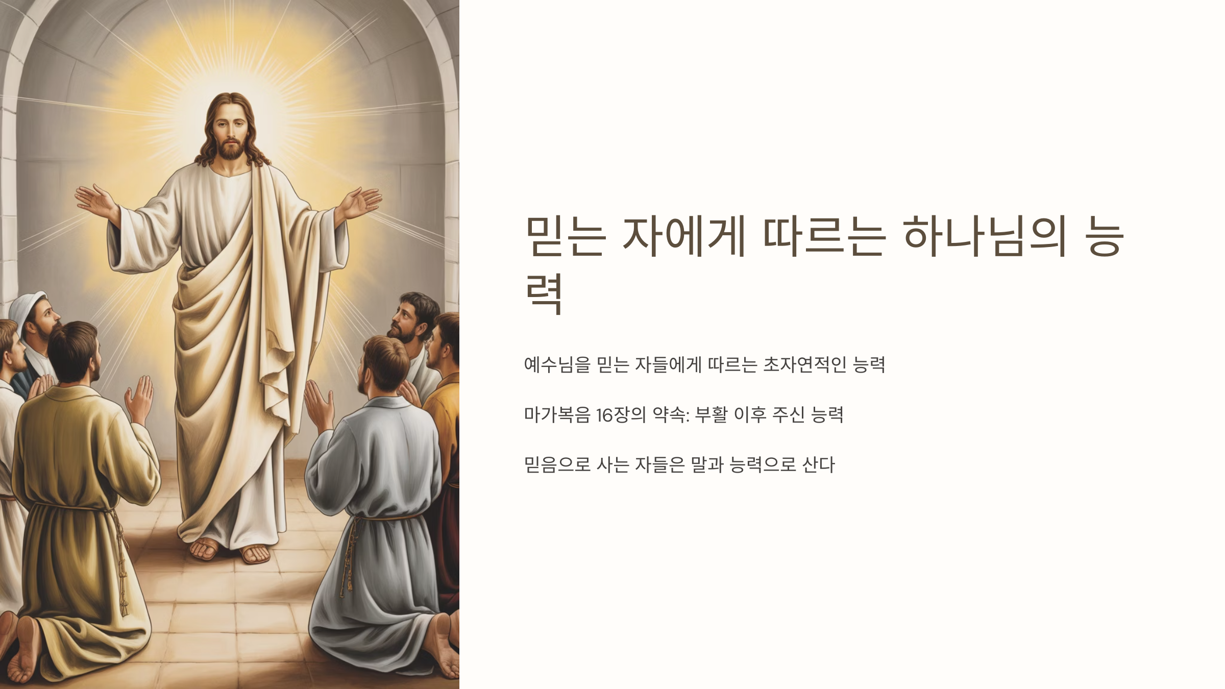 마가복음 16장 17-18절