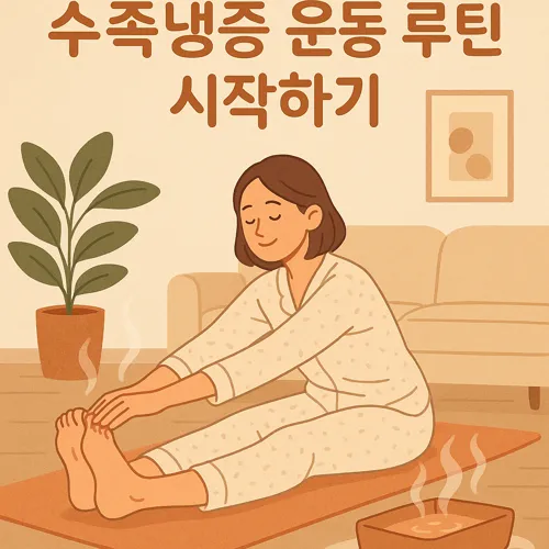 수족냉증 운동을 돕는 일러스트