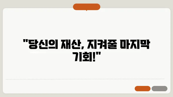 강제 집행 정지 후 법적 절차