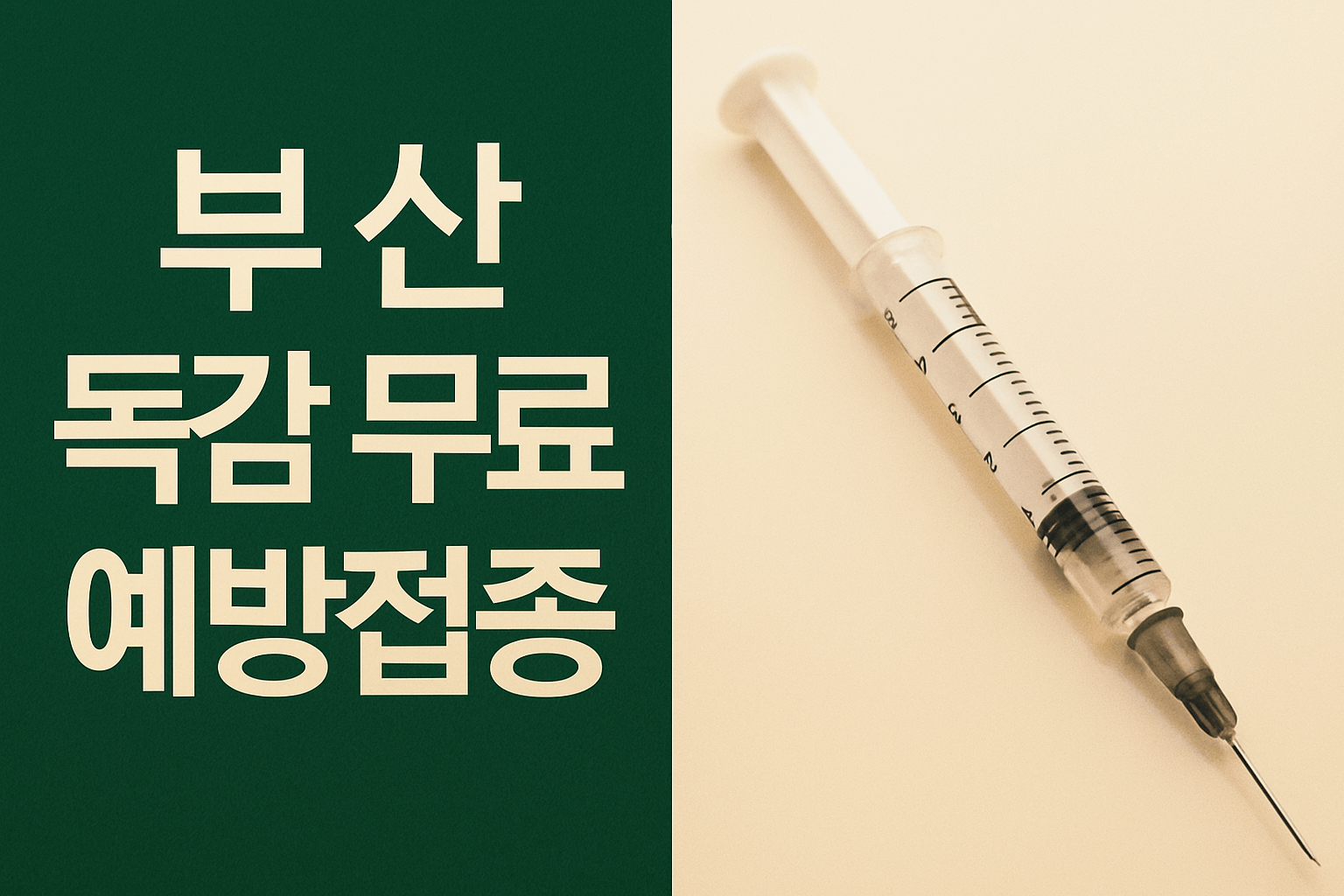부산시 독감 무료 예방접종 - 사진