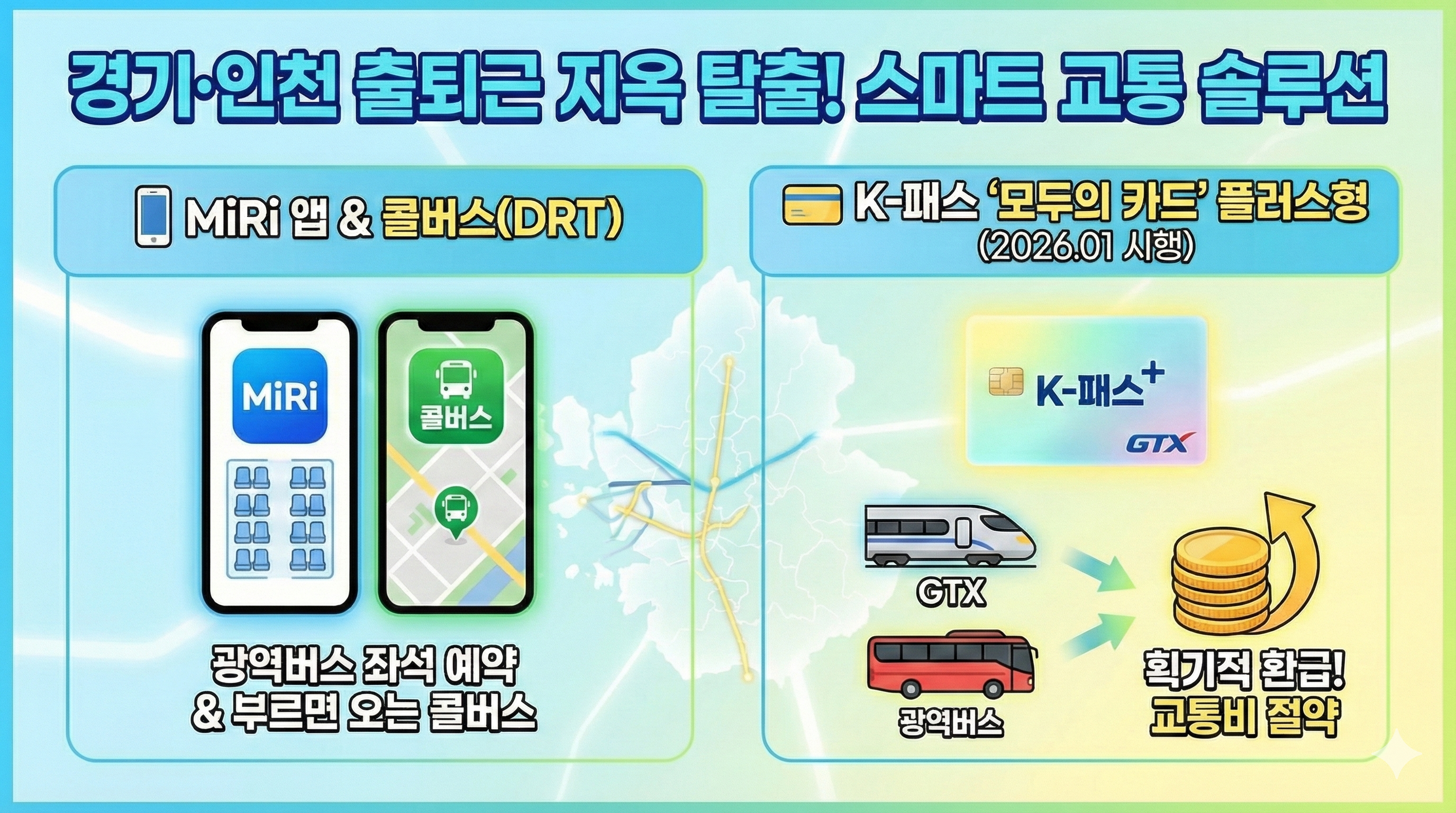 경기·인천러 필독! "출퇴근 지옥 탈출" & 광역교통비 방어 전략