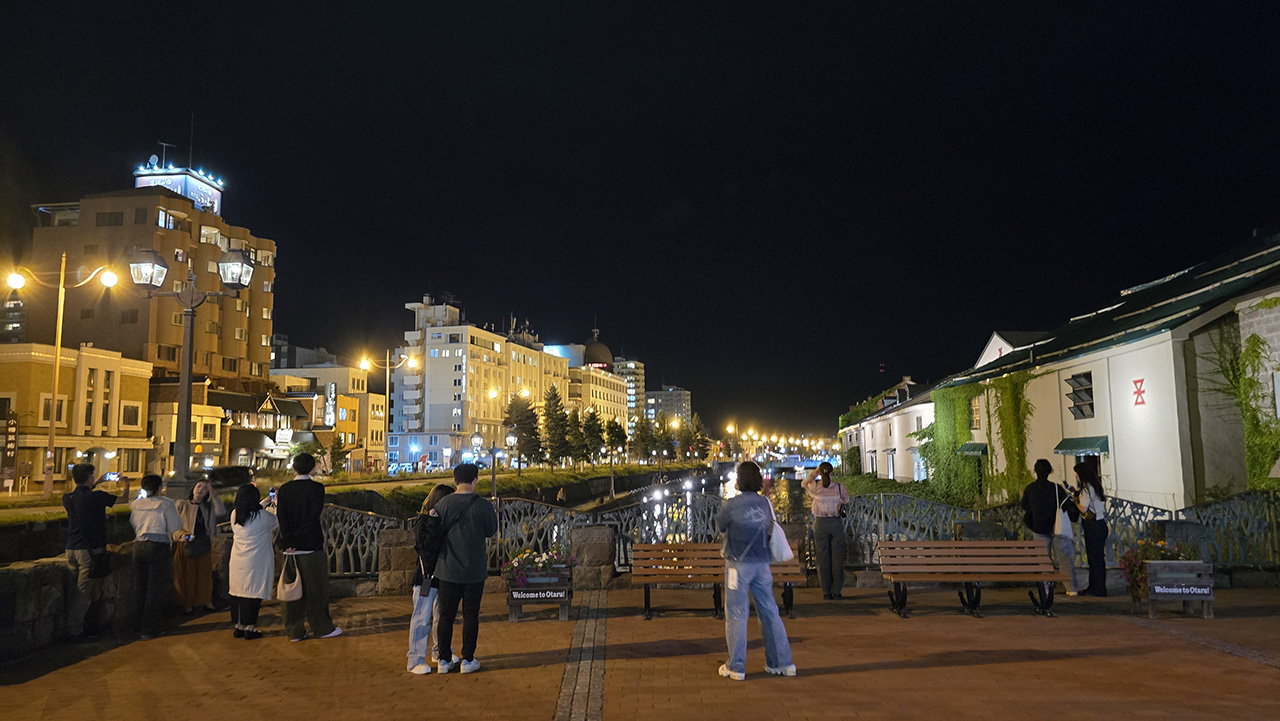 오타루 운하 야경 위치