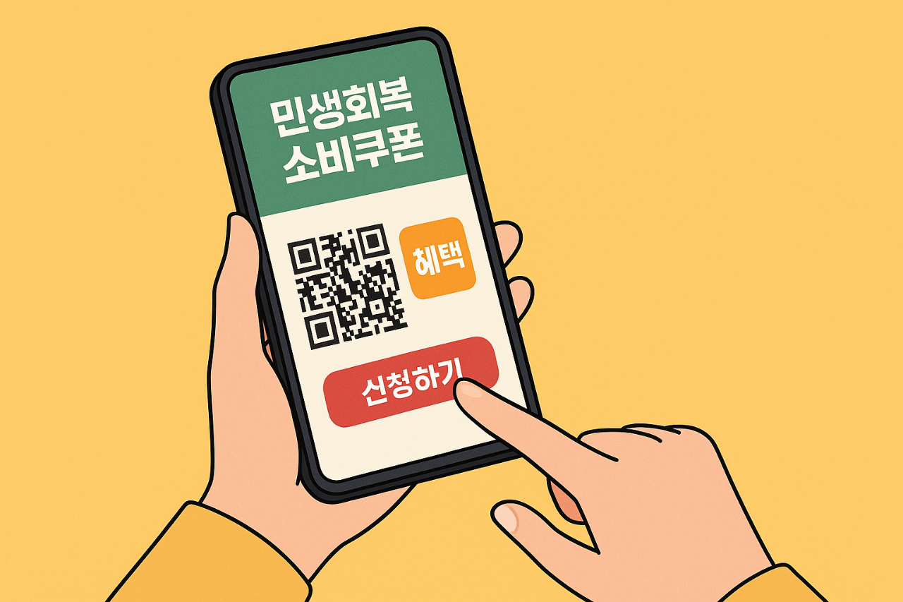 민생소비쿠폰 신청화면 예시