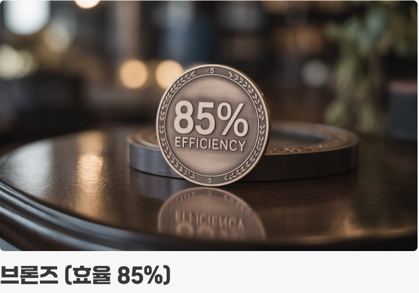 브론즈 vs 골드, 효율 5%의 진실