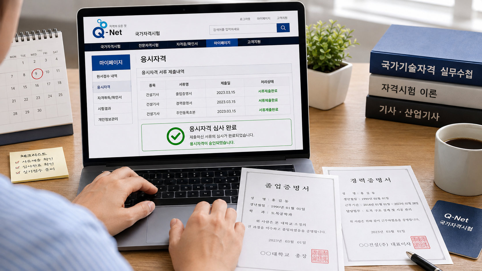 응시자격서류제출
