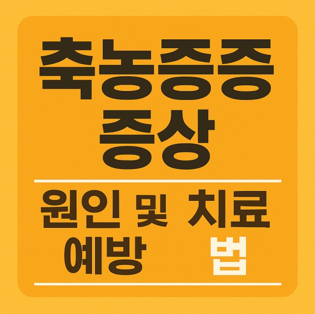 축농증 증상과 원인, 치료 및 예방 방법을 설명하는 대표 이미지, 노란 배경과 굵은 텍스트 강조 이미지