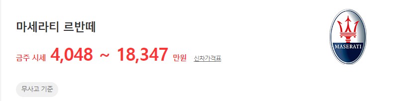르반떼 중고차