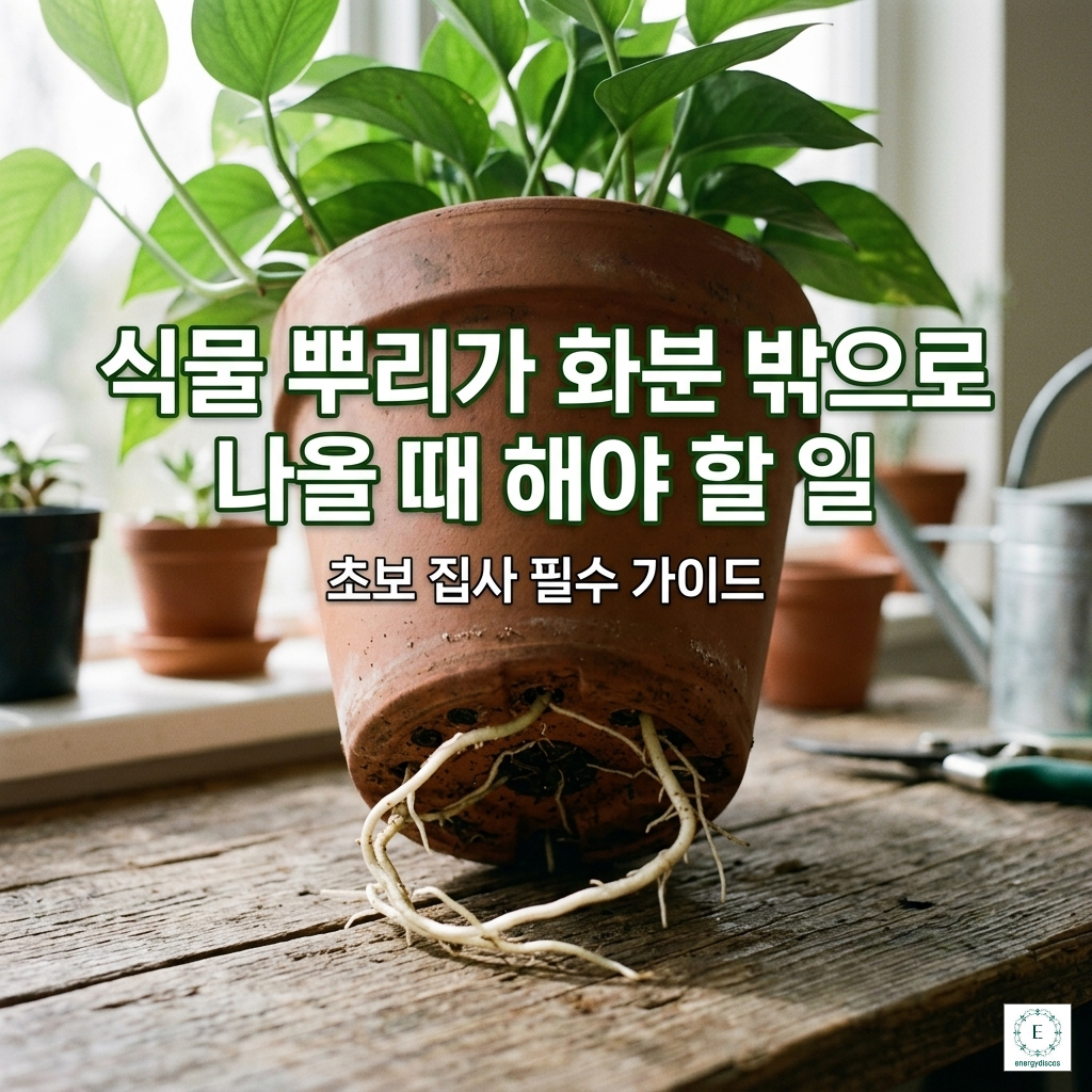 식물 뿌리가 화분 밖으로 나올 때 해야 할 일
