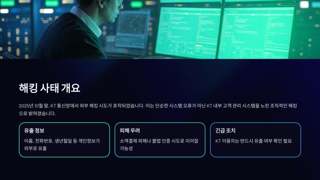 KT의 대처- 안전한 통신 환경