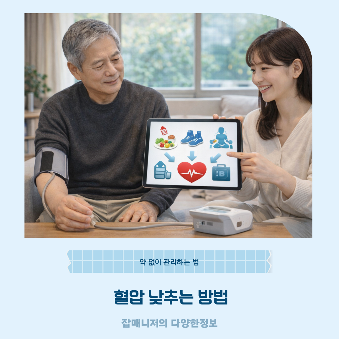 혈압 낮추는 방법|약 없이 관리하는 법