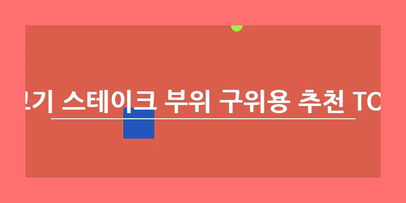 소고기 스테이크 부위 구위용 추천 TOP 5_8