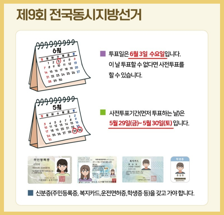 6.3 지방선거 일정·투표시간·사전투표소·투표용지