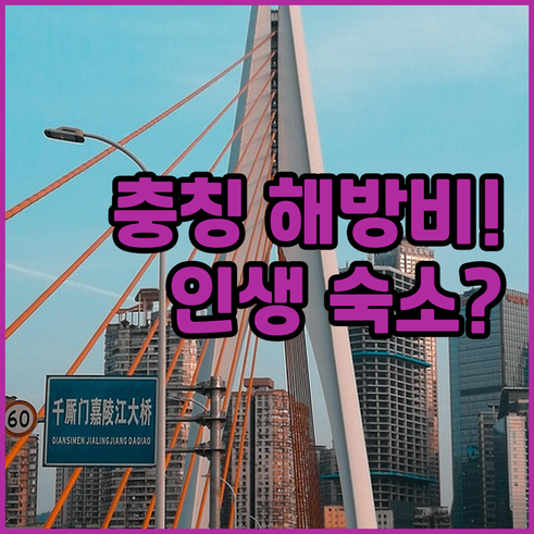 중국 충칭 자유여행 위중구 해방비 근..