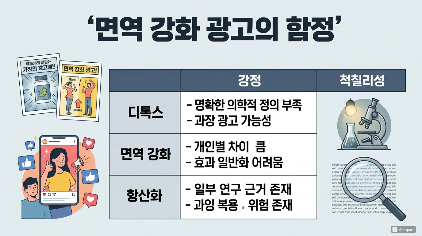 &lsquo;면역 강화&rsquo; 광고의 함정