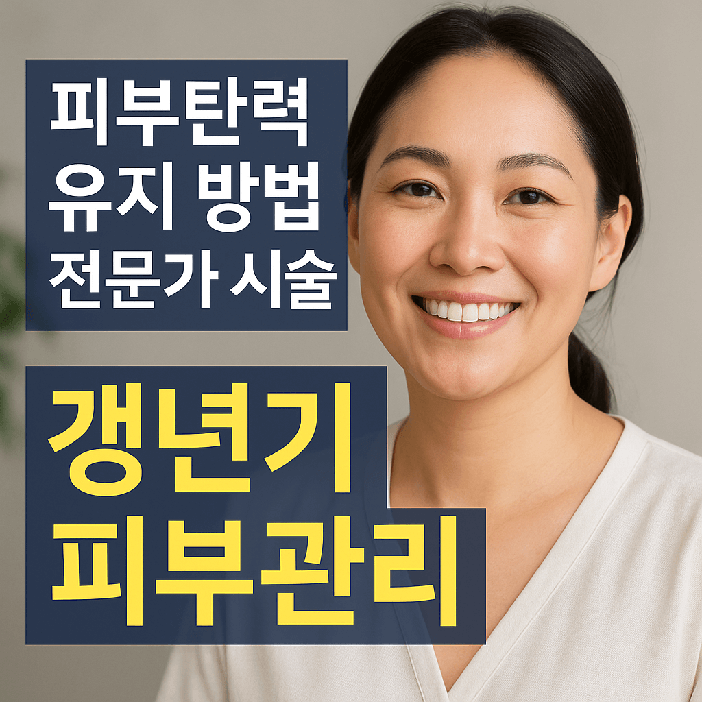 피부탄력 유지 방법과 전문가 시술 갱년기 피부관리