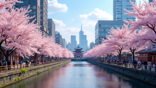 4월 도쿄 이미지입니다.