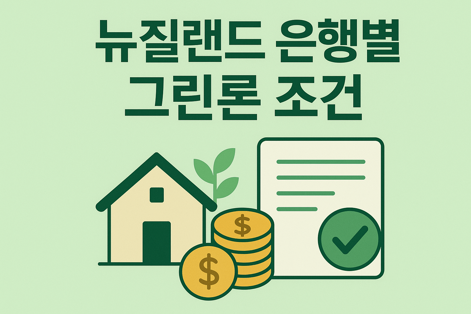 뉴질랜드 은행별 그린론 조건