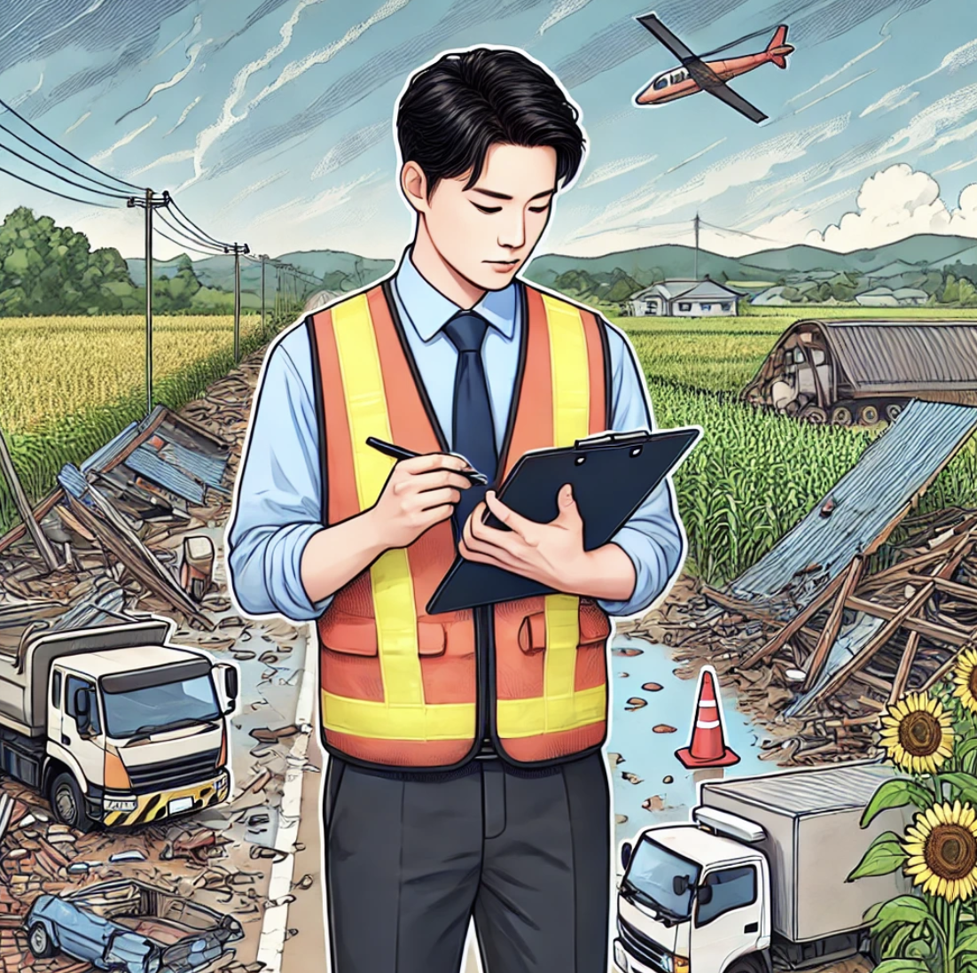 손해평가사 근무하는 모습의 사진