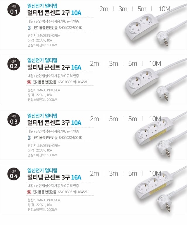 멀티탭 고르는법 전선 길이 측정 책상