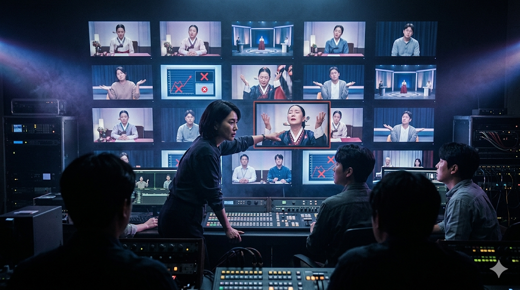 운명전쟁49 수많은 오답 모니터링 화면 중 극적인 정답만을 골라내는 방송국 부조정실