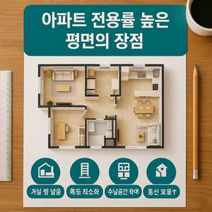 전용률 높은 아파트 평면, 진짜 체감 장점