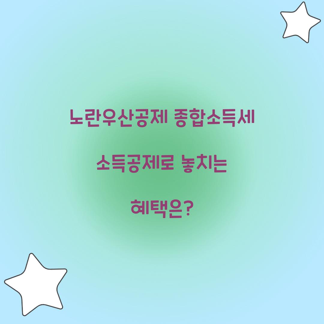 노란우산공제 종합소득세 소득공제