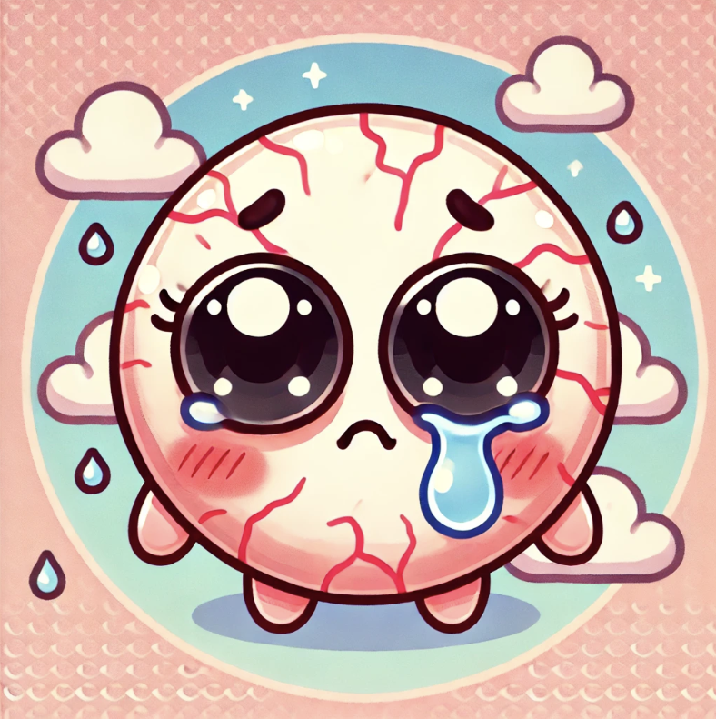 안구건조증을 표현한 사진