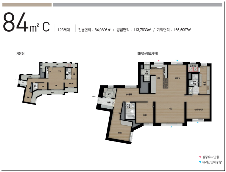 송도자이크리스탈오션 - 84C 평면도
