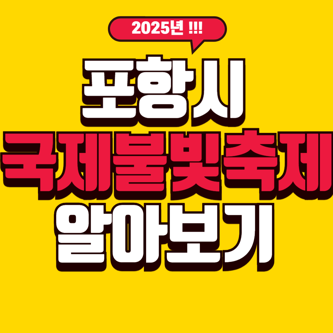 2025년 포항 국제 불빛 축제 주차 행사 일정 등 꿀팁 알아보기!!