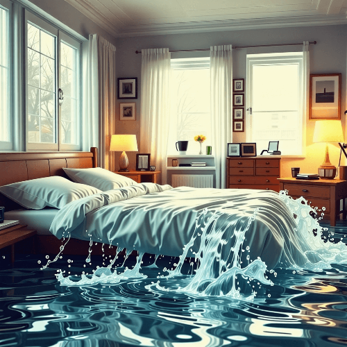 물이 방안에 가득 고인 꿈