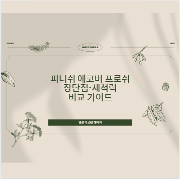 피니쉬 에코버 프로쉬 장단점·세척력 비교 가이드