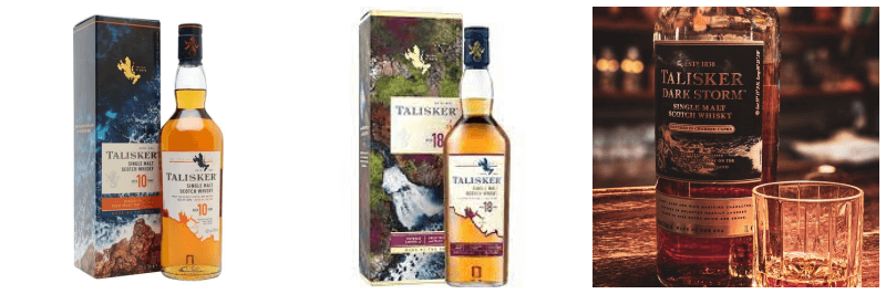 탈리스커 10년, 18년, 다크스톰 사진