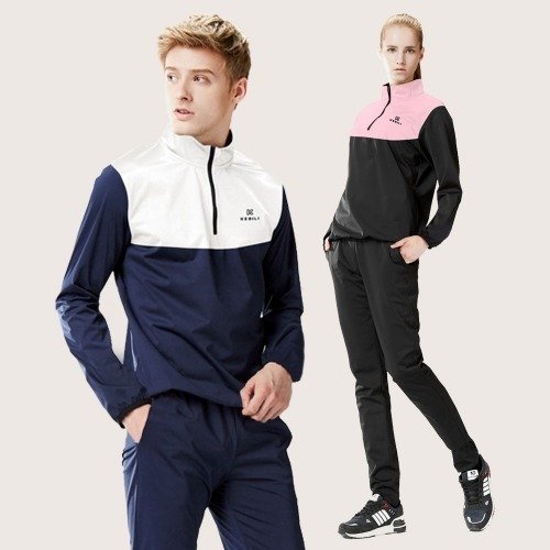 케빌리 땀복 컬러 반지퍼 긴팔 C205