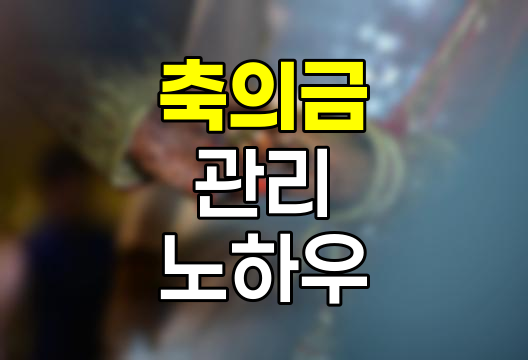 결혼식 축의금 관리의 모든 것