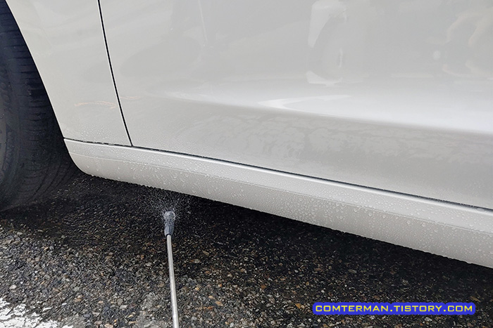 PPF 부착 전 퐁퐁물 분무