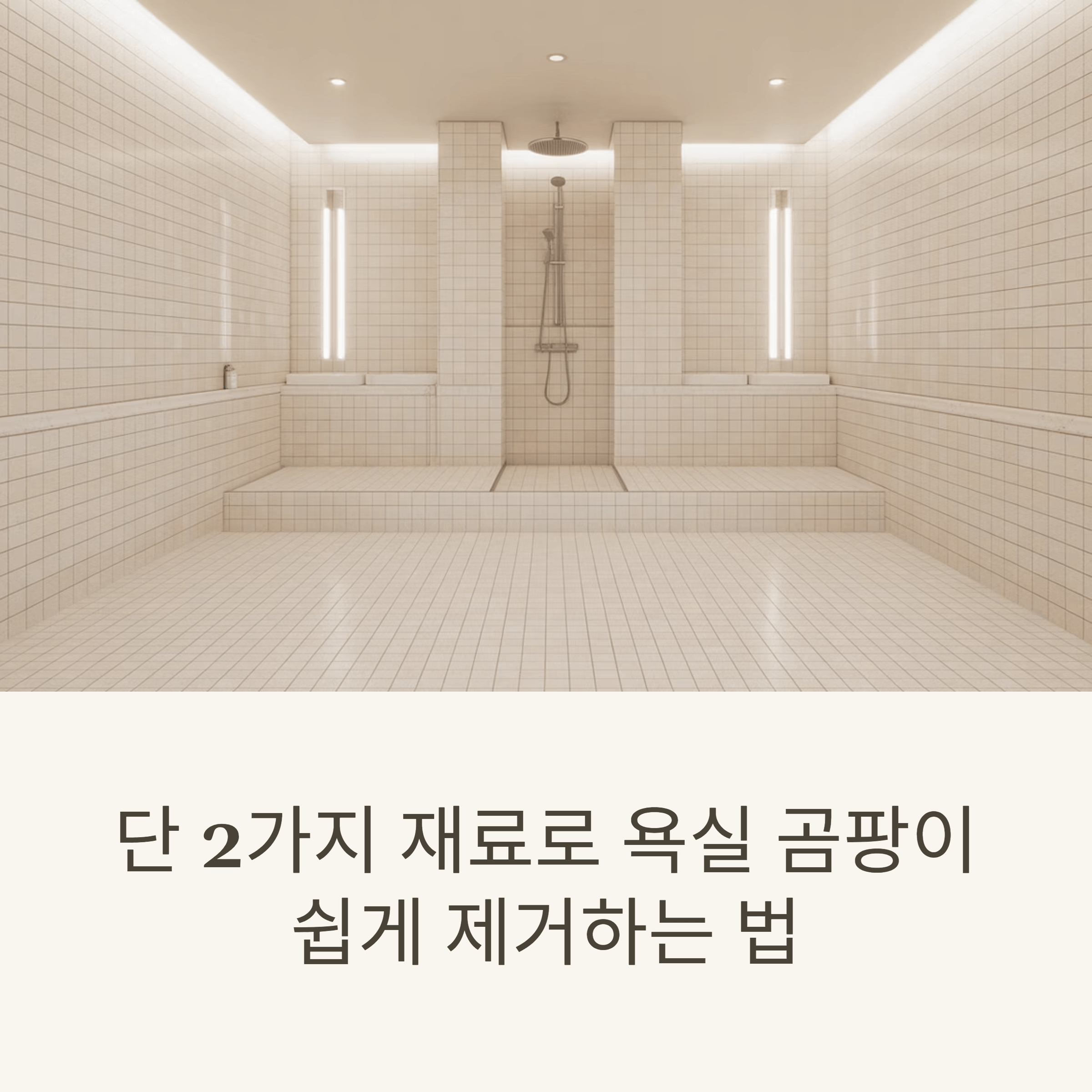 단 2가지 재료로 욕실 곰팡이 쉽게 제거하는 법