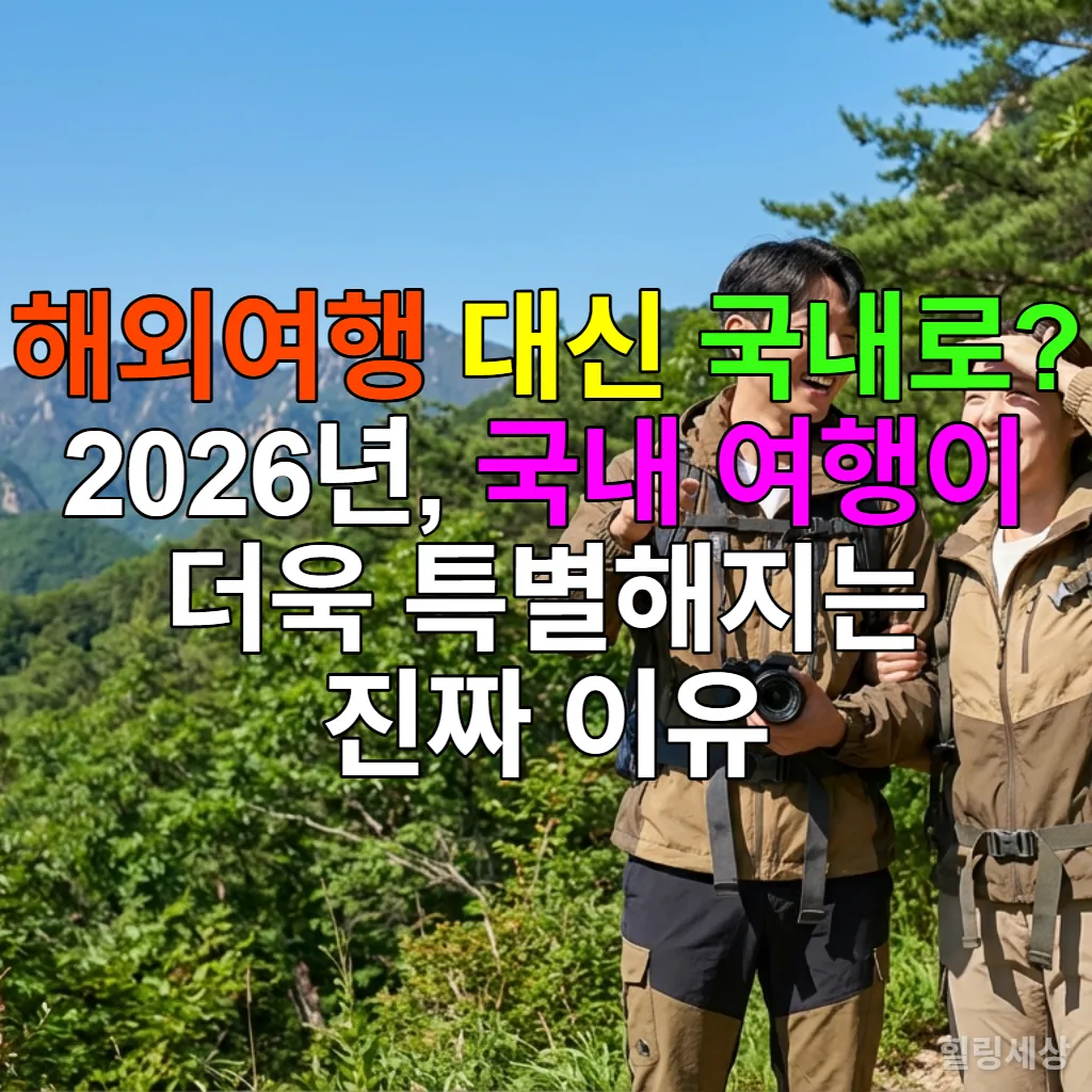2026년 국내 산을 배경으로 행복하게 걷는 젊은 한국인 커플