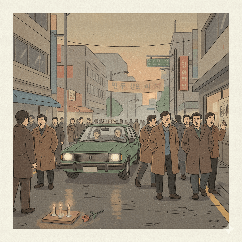 1980년대 한국의 거리, 택시와 추모