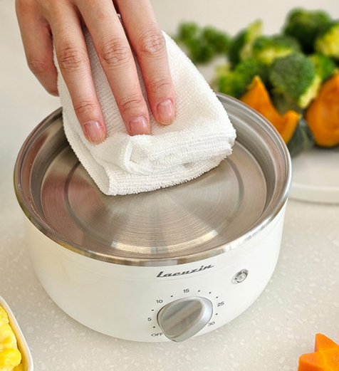 소형전기찜기 사용법 (출처: 라쿠진 홈페이지)